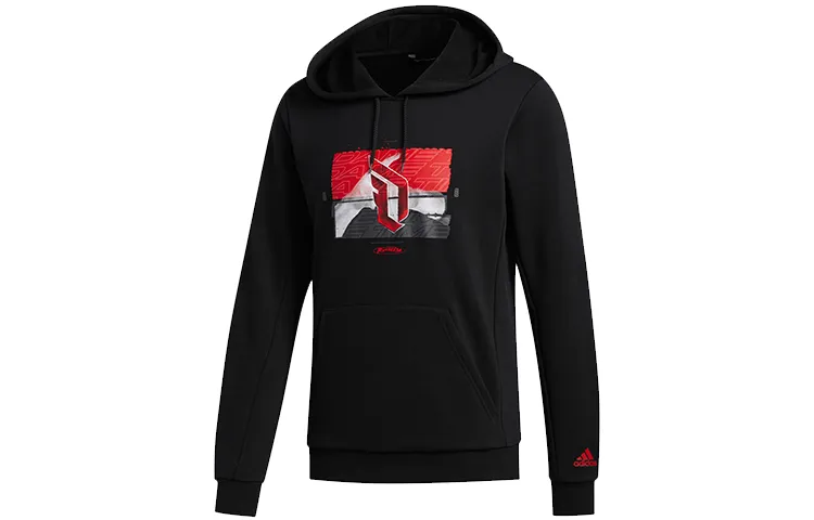 Adidas Sweatshirts Men's Black Hooded Moderate Regular