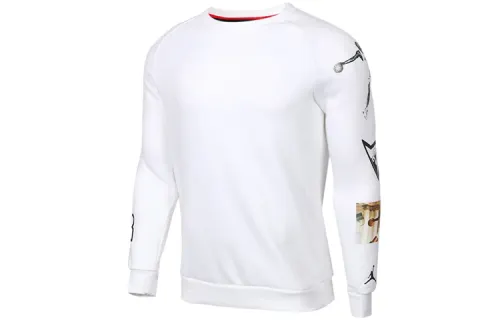 Jordan Air Jordan Sweatshirts Men's White Crew Neck Moderate Regular
