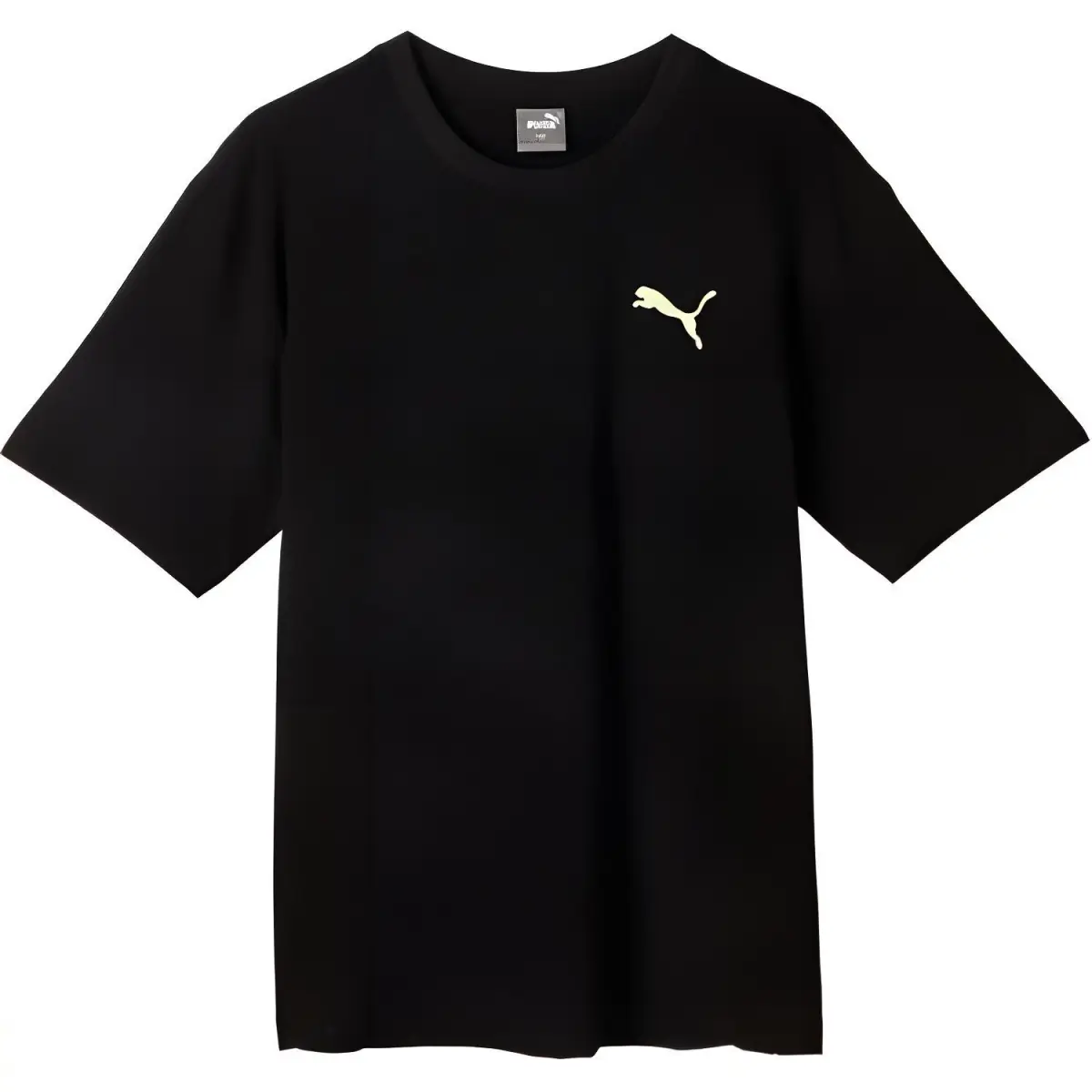 PUMA T-Shirts Men's Black Crew Neck Moderate