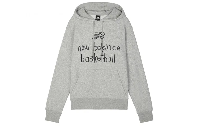 New Balance Sweatshirts Men's Gray Hooded Moderate Regular