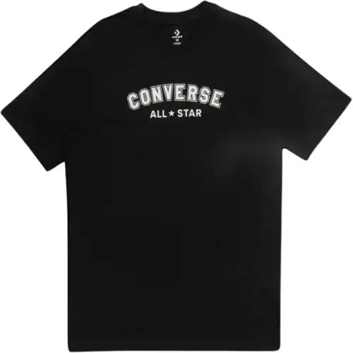 Converse T Shirts Unisex Black Crew Neck Moderate Straight Fit