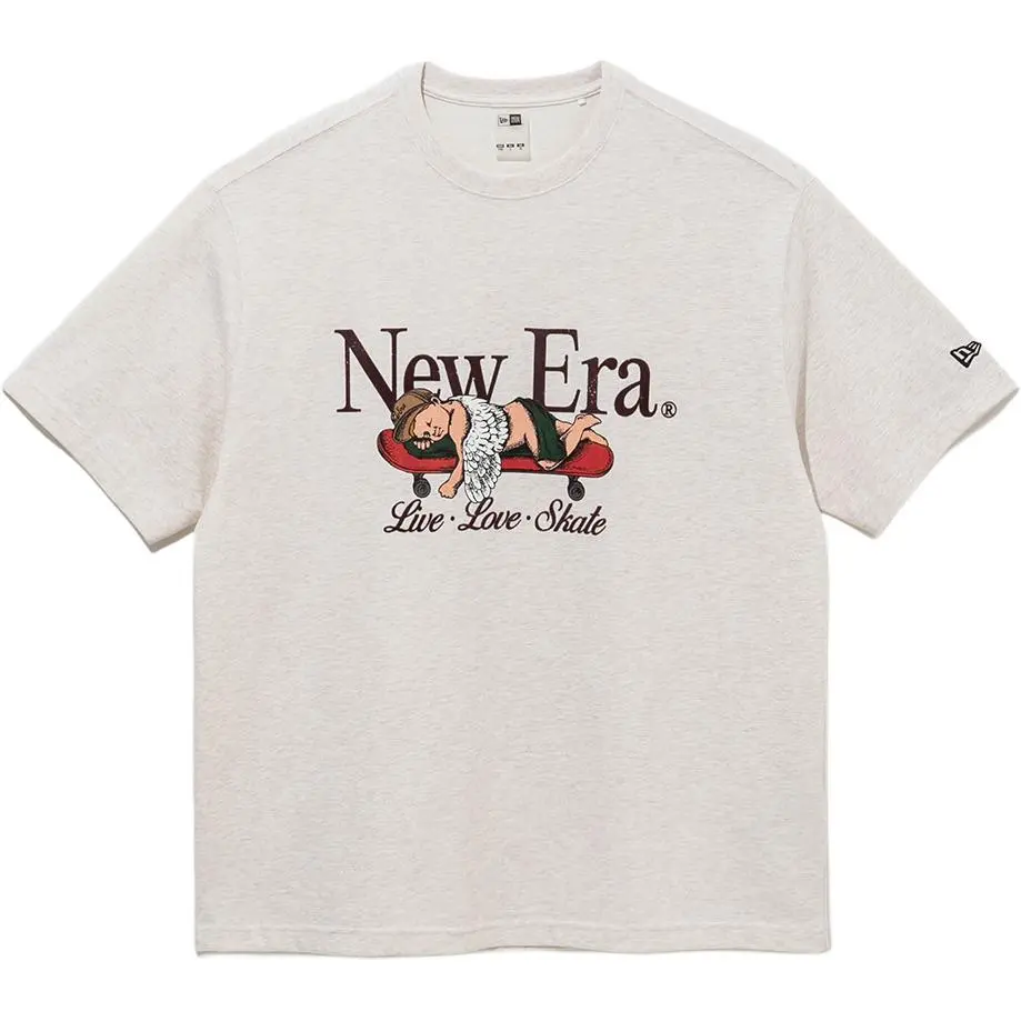 New Era T-Shirts Unisex Oat Crew Neck Moderate
