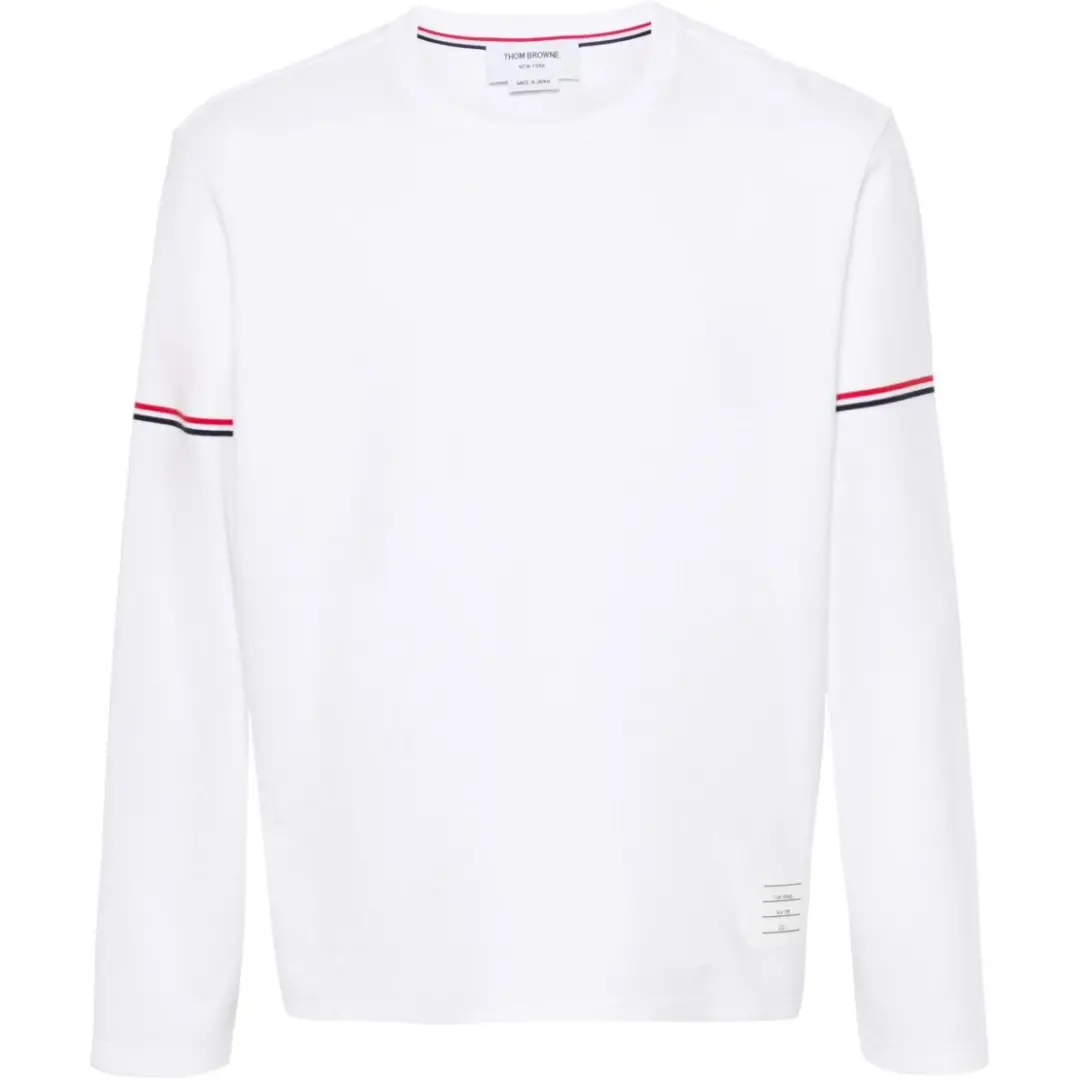 THOM BROWNE Rwb Stripe Crewneck T Shirt