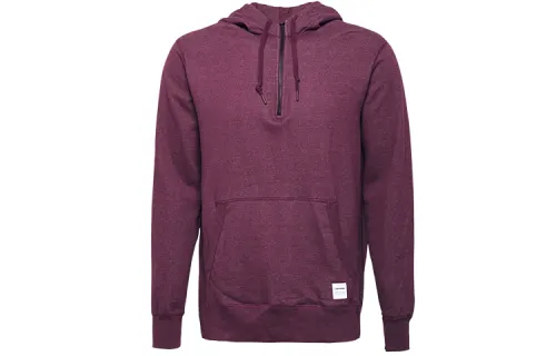 Converse Sweatshirts Men's Dark Red Mixed Color Hooded Moderate Regular