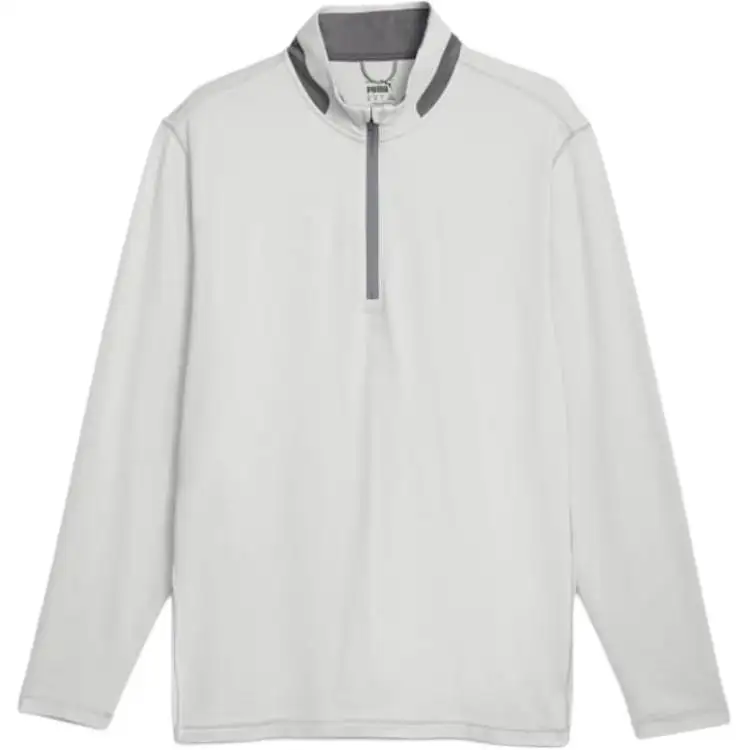 PUMA T Shirts Men's Gray Stand Collar Moderate Other