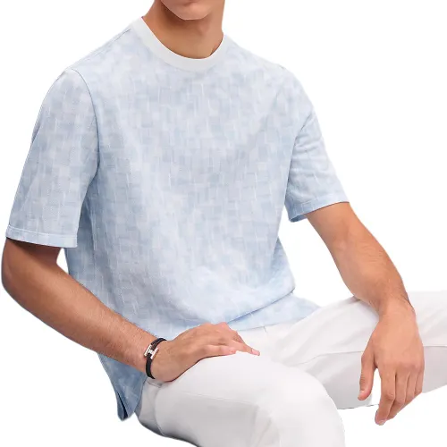 HERMES SS25 T Shirt Men's Glacier Blue