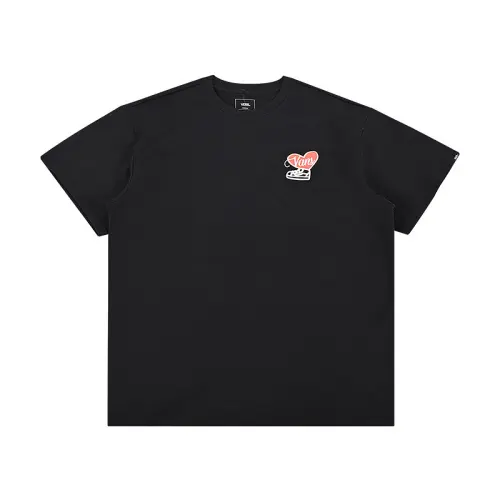 Vans T Shirts Men's Black Crew Neck Moderate