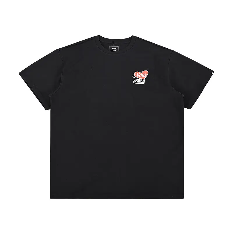 Vans T Shirts Men's Black Crew Neck Moderate