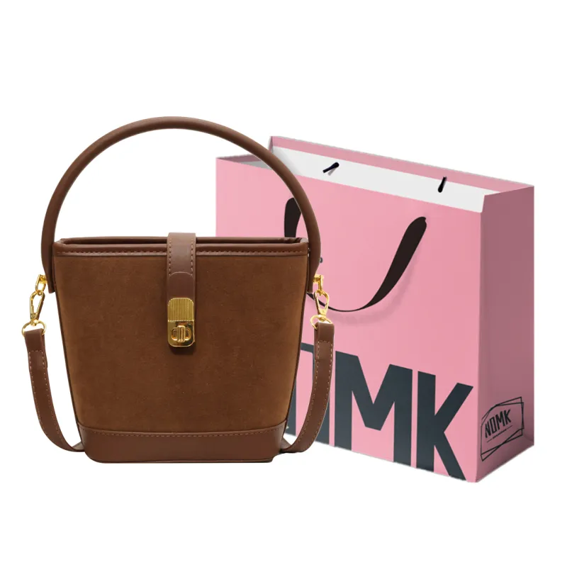 NOMK Pu Handbag, Shoulder Bag, Crossbody Bag Women's Black/Coffee/Brown