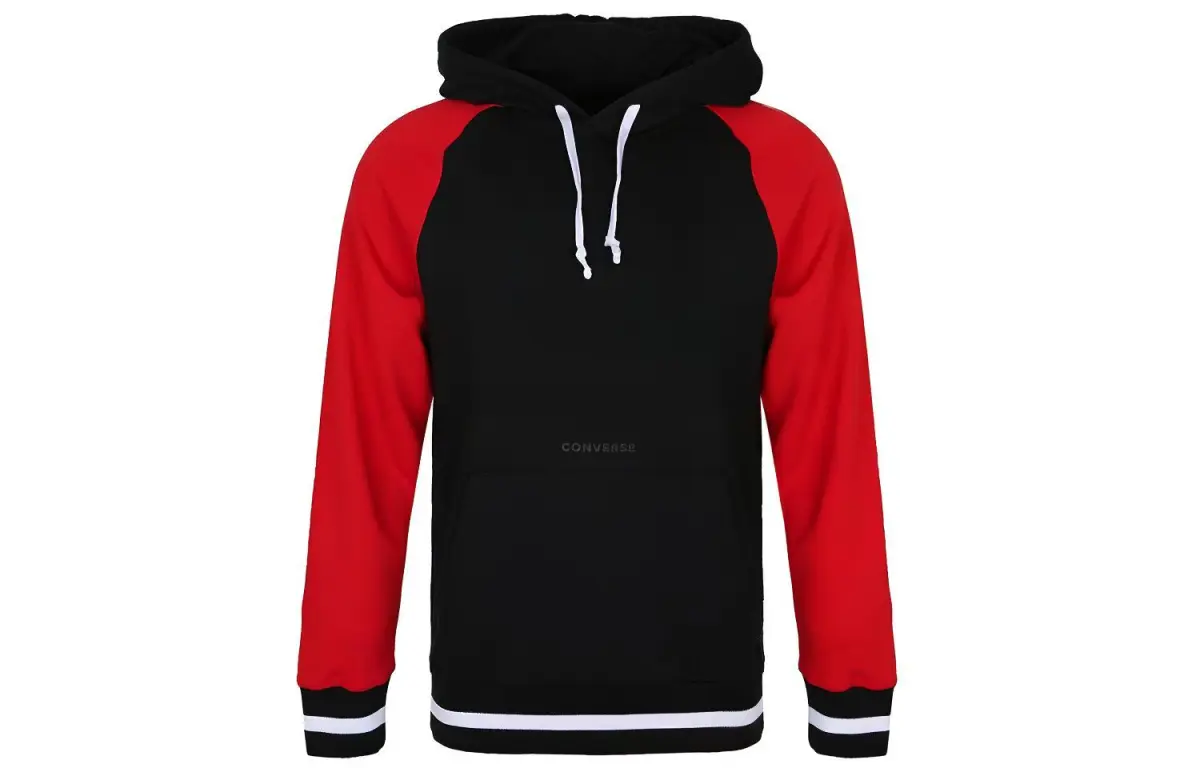Converse Sweatshirts Men's Black Hooded Moderate Straight Fit