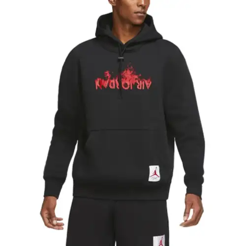 Jordan Air Jordan AJ4 Sweatshirts Men's Black Hooded Moderate Regular