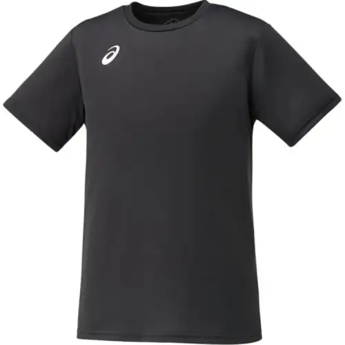 ASICS T Shirts Men's Black Crew Neck Moderate Straight Fit