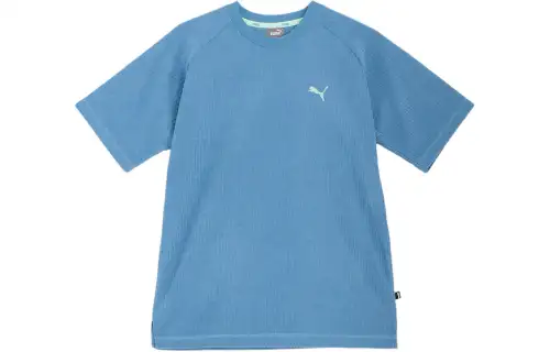 PUMA SUMMER PACK T Shirts Men's Blue Crew Neck Moderate