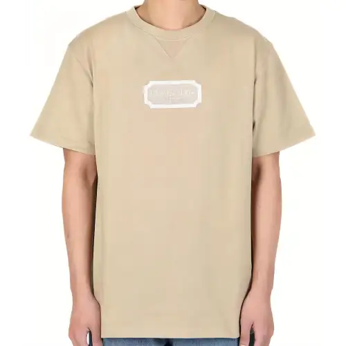 DIOR T Shirts Men's Light Umber Crew Neck Moderate Straight Fit