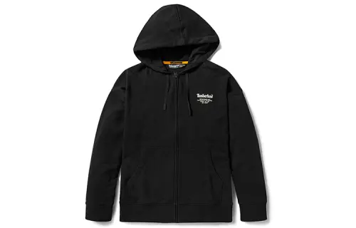 Timberland Sweatshirts Men's Black Hooded Moderate Cardigan