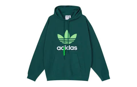 Adidas Originals BIG TREFOIL HOODIE Sweatshirt Men's Forest Green