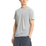 New Balance T Shirts Men's Gray Crew Neck Moderate Straight Fit