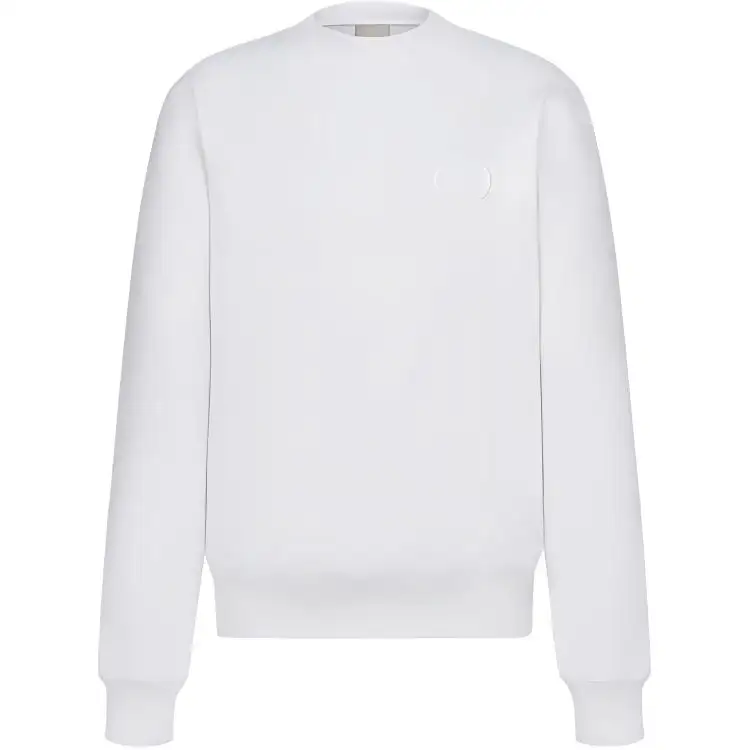 DIOR Quarterly New Products Sweatshirts Men's White Crew Neck Moderate Heavyweight