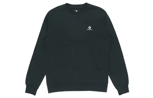 Converse Sweatshirts Men's Black Crew Neck Moderate Regular