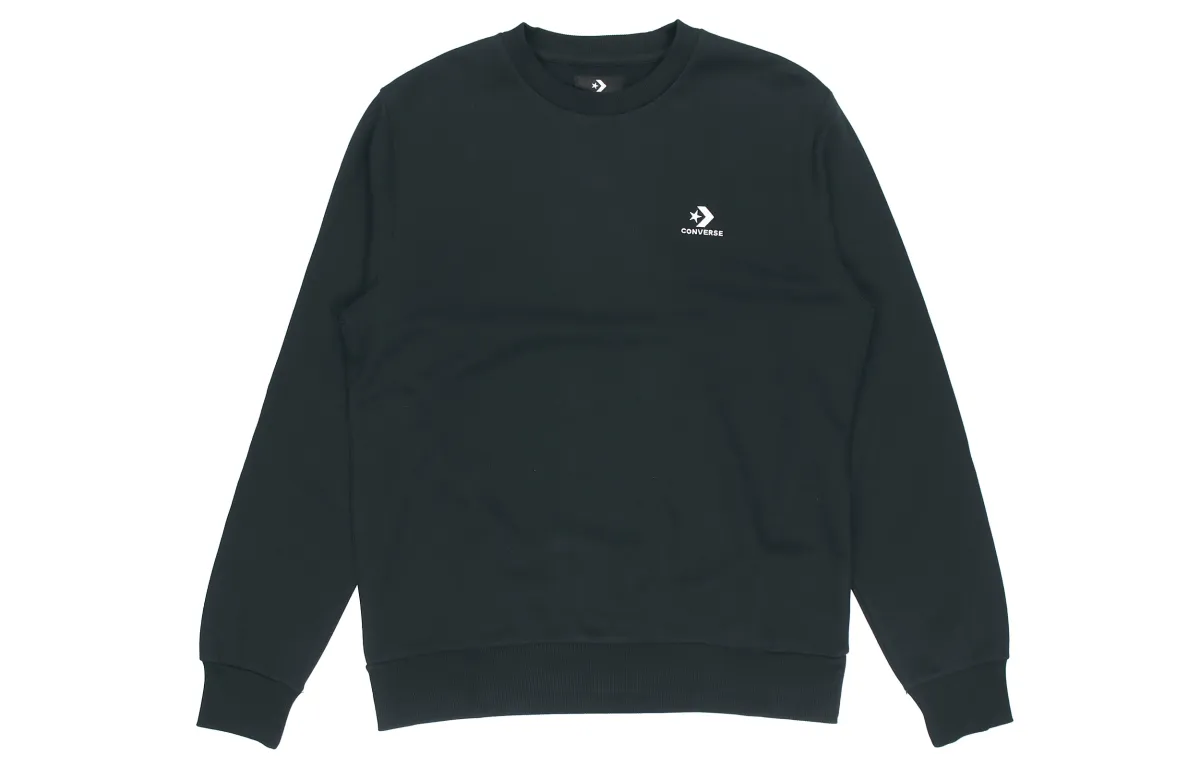 Converse Sweatshirts Men's Black Crew Neck Moderate Regular