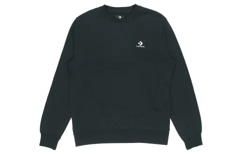 Converse Sweatshirts Men's Black Crew Neck Moderate Regular
