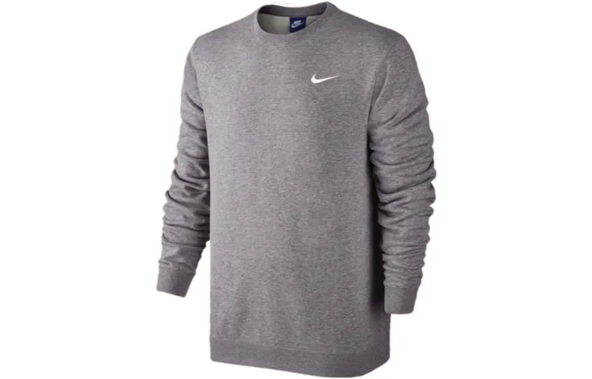 Nike Sweatshirts Men's Gray Crew Neck Moderate Regular