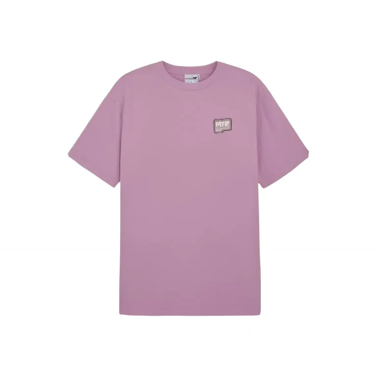 PUMA T Shirts Unisex Light Pink Crew Neck Moderate Straight Fit