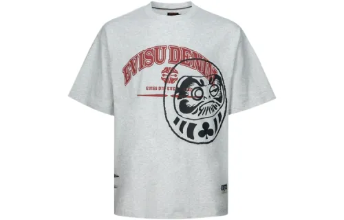 EVISU T Shirts Men's Crew Neck Moderate Straight Fit