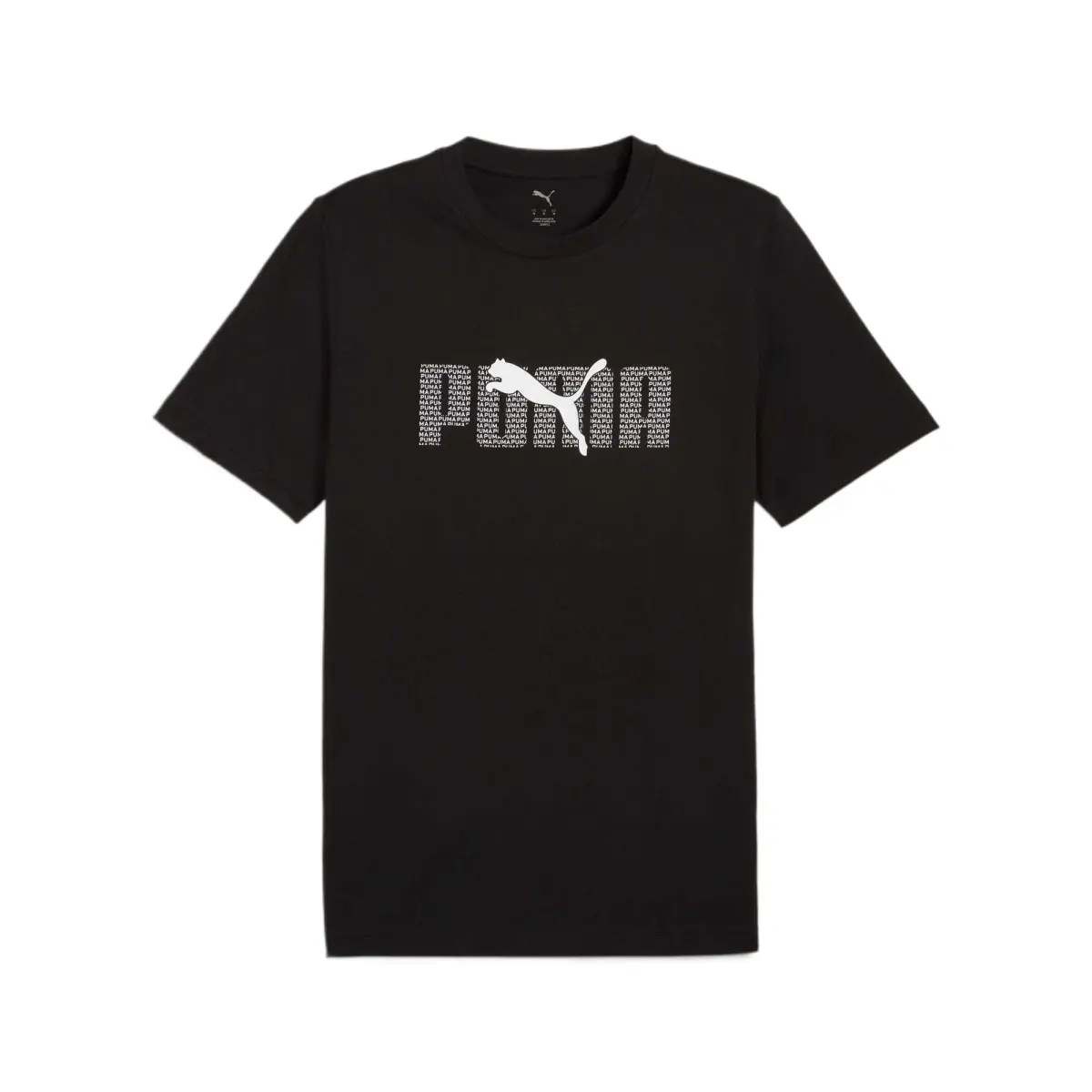 PUMA T-Shirts Men's Black Crew Neck Moderate