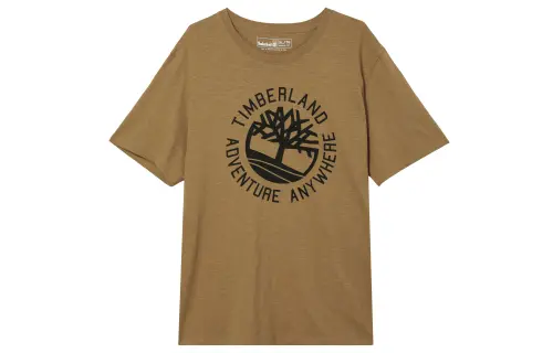 Timberland T Shirts Men's Wheat Crew Neck Moderate