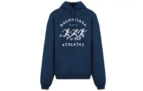 Balenciaga Sweatshirt Loose Fit Men's Blue
