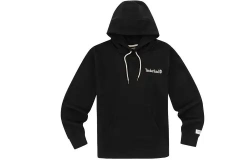 Timberland Sweatshirts Men's Black Hooded Moderate Regular