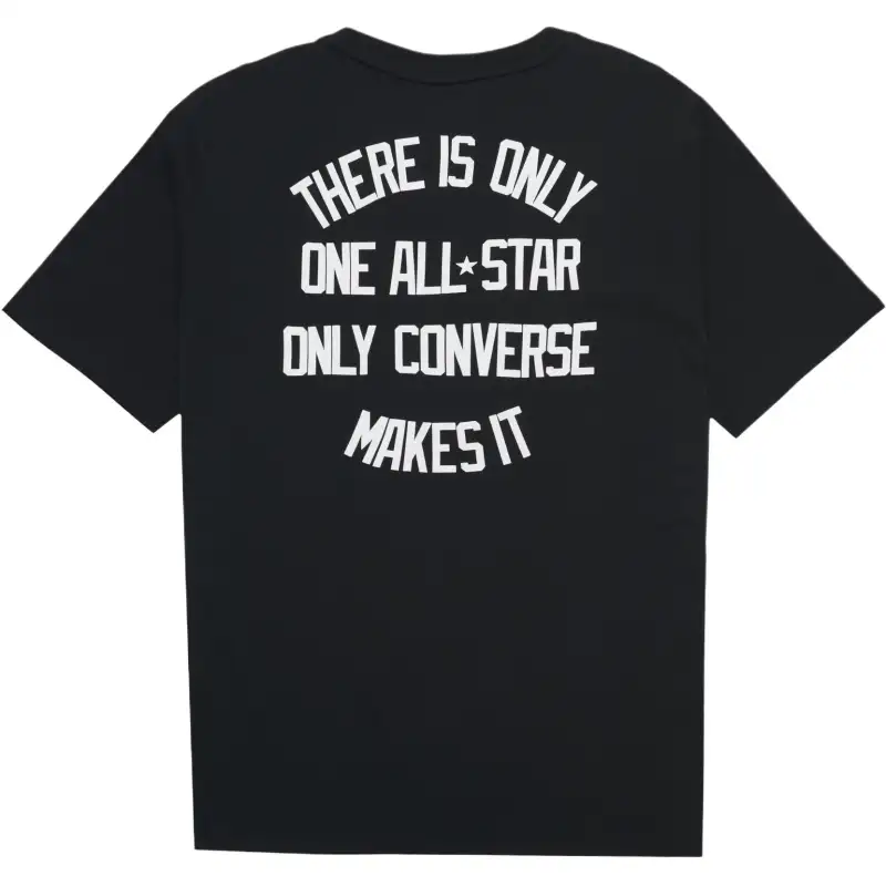 Converse T Shirts Unisex Black Crew Neck Moderate