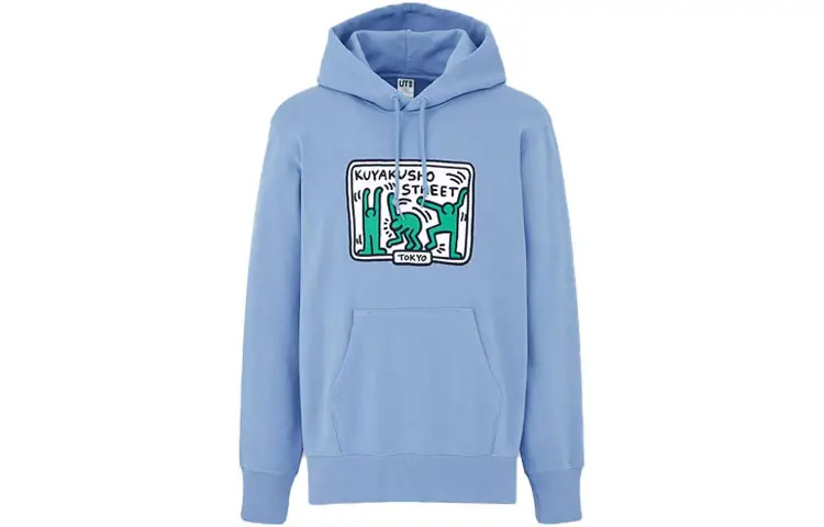 UNIQLO x Keith Haring X Tokyo Sweatshirt Unisex Aqua Blue