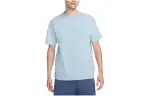 Nike T Shirts Men's Light Blue Crew Neck Moderate Straight Fit