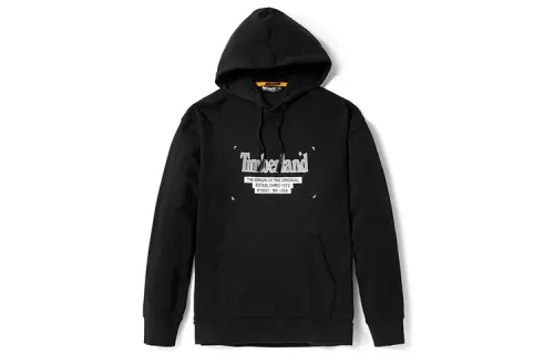 Timberland Sweatshirts Men's Black Hooded Moderate Regular