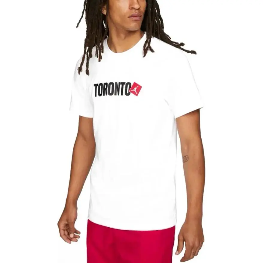 Jordan MJ Toronto City SS T Shirt Men's White