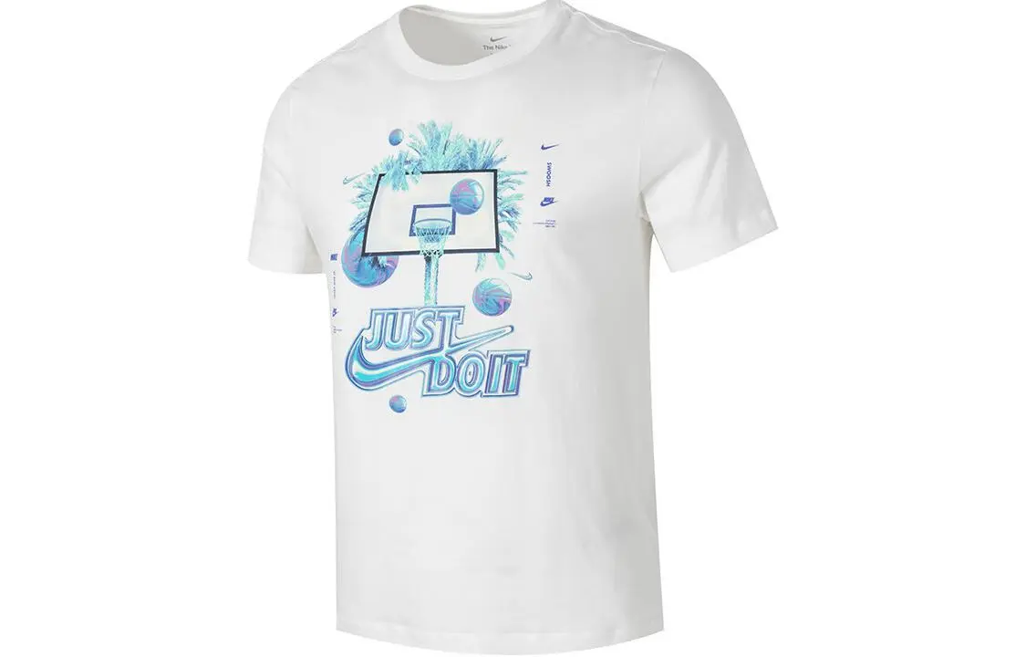 Nike T-Shirts Men's White Crew Neck Moderate
