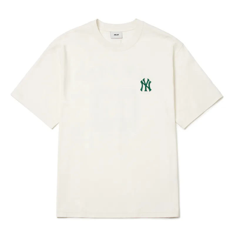 MLB New York Yankees T-Shirts Unisex White Crew Neck Moderate