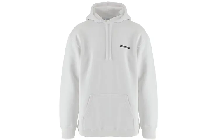 Vetements Sweatshirts Unisex White Hooded Moderate Regular