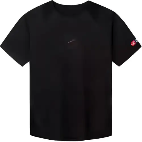 ANTA T Shirts Men's Black Crew Neck Moderate Straight Fit