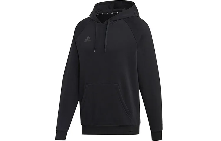 Adidas Sweatshirts Men's Black Hooded Moderate Regular