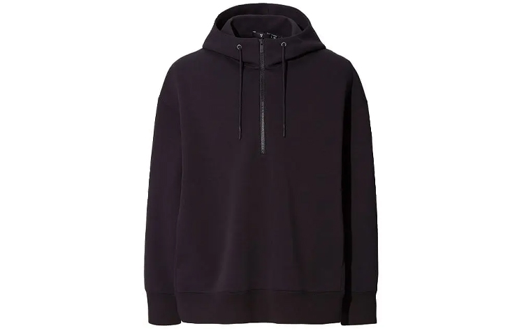 UNIQLO Uniqlo, sports black sweatshirt with zipper with hood, quick dry, with a zipper
