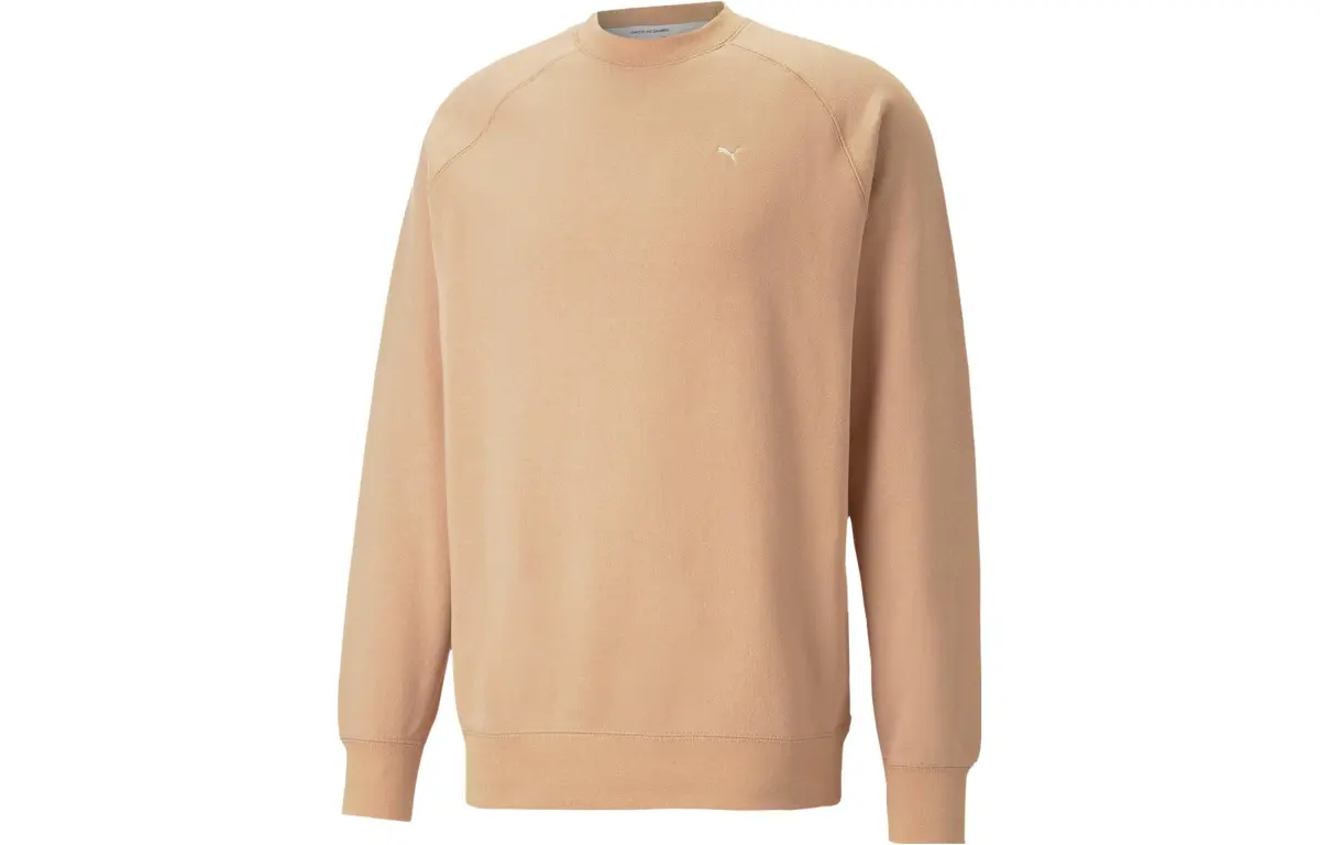 PUMA Sweatshirts Unisex Desert Yellow Crew Neck Moderate Straight Fit