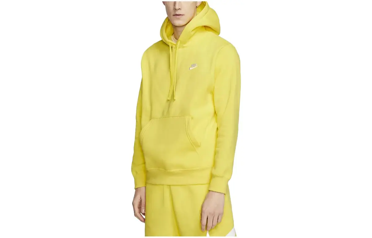 Nike Sweatshirts Men's Yellow Hooded Moderate Regular