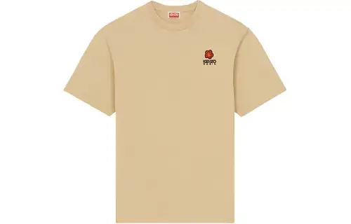 KENZO T Shirts Men's Beige Crew Neck Moderate Straight Fit