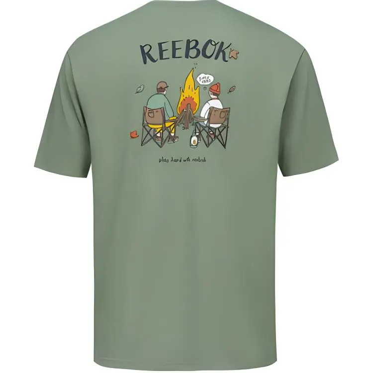 Reebok T Shirt Unisex Light Army Green