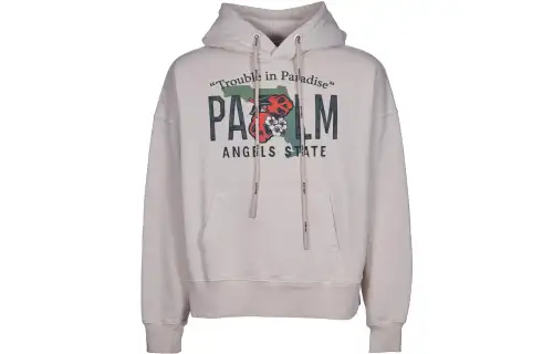 PALM ANGELS Logo Printed Drawstring Hoodie