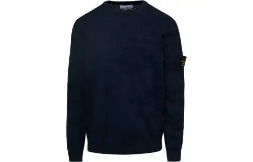 STONE ISLAND Sweatshirts Men's Marine Blue Crew Neck Moderate