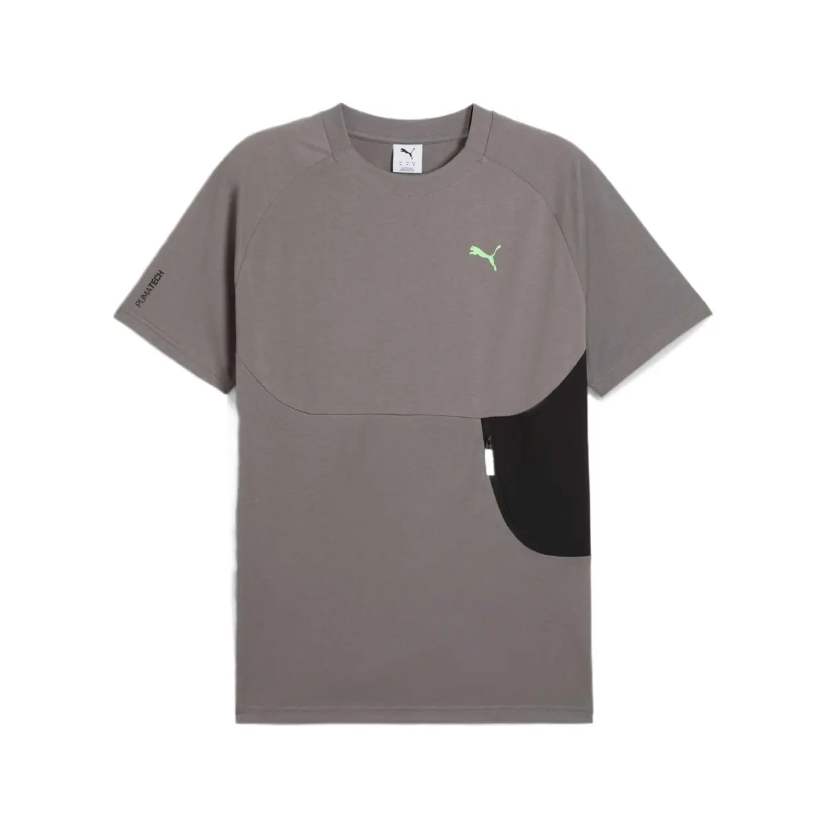 PUMA T-Shirts Men's Dark Gray Crew Neck Moderate